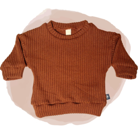 Sweater - Oversized Kabeltrui Caramel