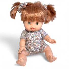 Poppenkleding setje - UV Shirtje + Zwembroek Flowers