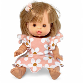Poppenkleding setje - Jurkje Pink Daisy