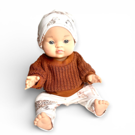 Poppenkleding setje - Kabeltrui Safari