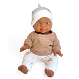 Poppenkleding setje - Croissant Sweater Wafel