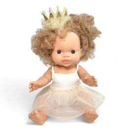 Poppenkleding setje - Prinsessen jurkje met Kroontje