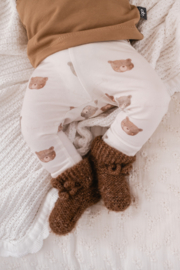 Slofjes - Baby  Alpaca Merino Wol - Caramel