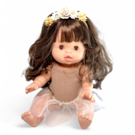 Poppenkleding setje - Ballerina Licht Bruin