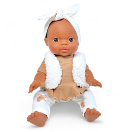 Poppenkleding setje - Peplum Teddy Bear Gilet