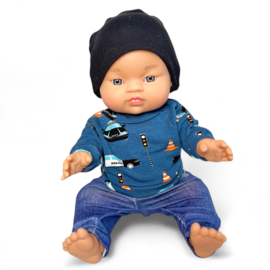Poppenkleding setje - Sweater Politie