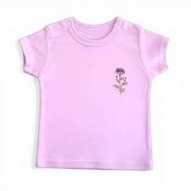 T-shirt Lila Flower - Geborduurd