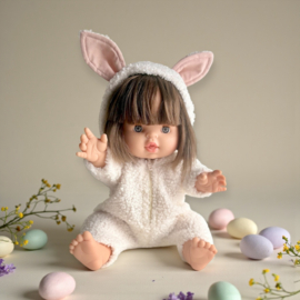 Poppen Onesie - Wit Konijn