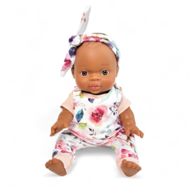 Poppenkleding setje - Haremromper Colorfull Flowers