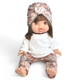 Poppenkleding setje - Peach Flower