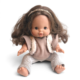 Poppenkleding setje - Glitter Gold