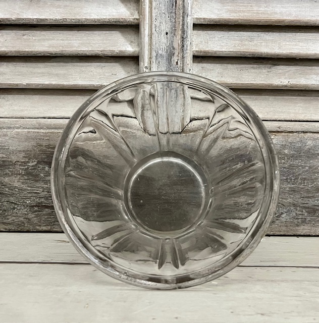 Antieke mond geblazen conische glazen confiture pot XL
