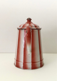 Cafetière L.F. Belgique rood / witte banen