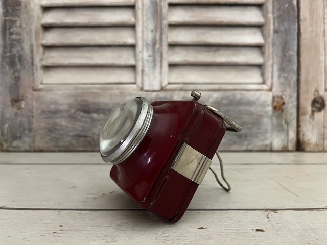 Cipel (Mazda) zaklamp vintage Bordeaux rood jaren 50