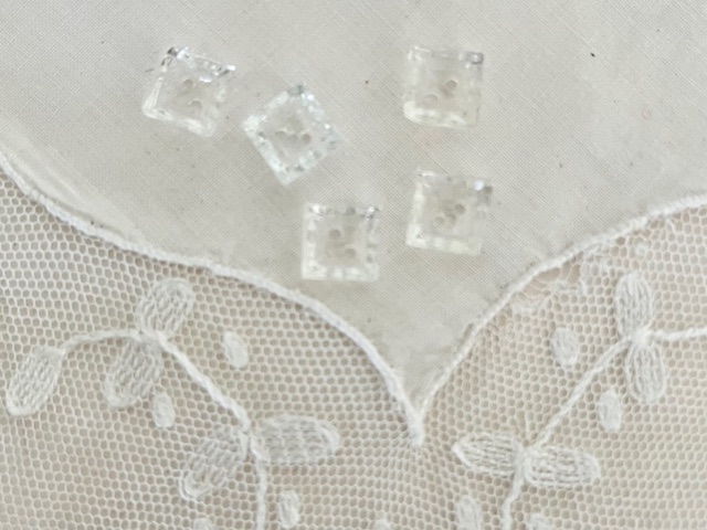 Franse vintage glazen knoopjes