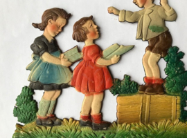 Vintage Dresdner Pappe kalender houder zangles