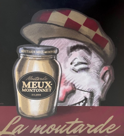 Metalen reclamebord La Moutarde Meux-Montonnet Dijon