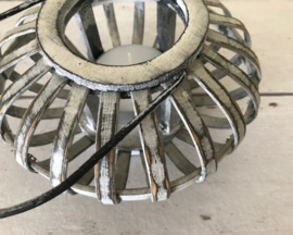 Vintage waxine licht houder voor staand en hangend gebruik