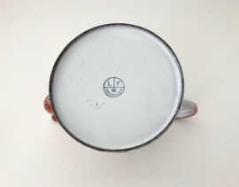 Cafetière L.F. Belgique rood / witte banen