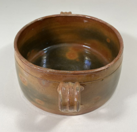Vallauris Franse aardewerk schaal / pot met oren