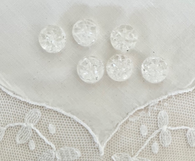 Franse vintage glazen knoopjes