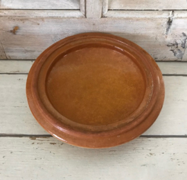 Provençaalse terracotta vuurpot kookpot geel geglazuurd