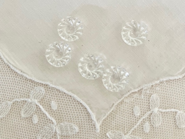 Franse vintage glazen knoopjes