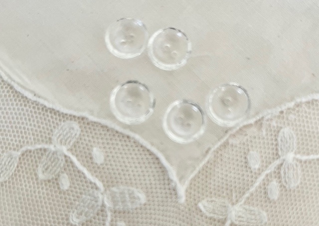 Franse vintage glazen knoopjes