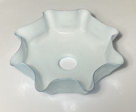 Vintage Frans opaline glazen lamp glas hemelsblauw