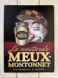 Metalen reclamebord La Moutarde Meux-Montonnet Dijon