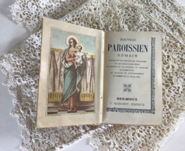 Antiek Frans bijbeltje religieus boekje met celluloid kaft