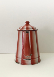 Cafetière L.F. Belgique rood / witte banen