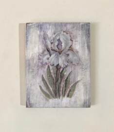 Fleur de Lis “schilderwerk / schilderijtje” op houten paneeltje