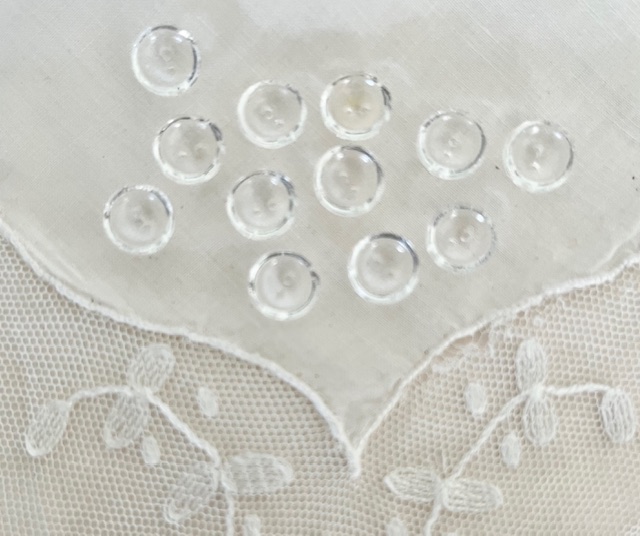 Franse vintage glazen knoopjes