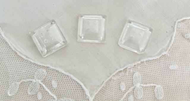 Franse vintage glazen knoopjes