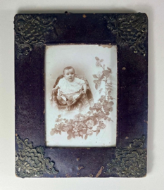 Antieke Franse fotolijst met foto van dreumes