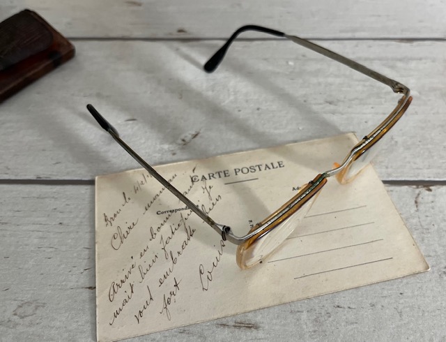 Franse vintage bril vlindermodel circa 1960 in originele etui