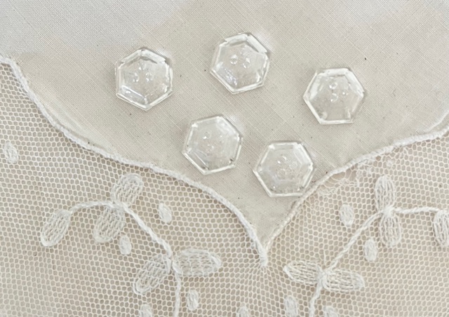 Franse vintage glazen knoopjes