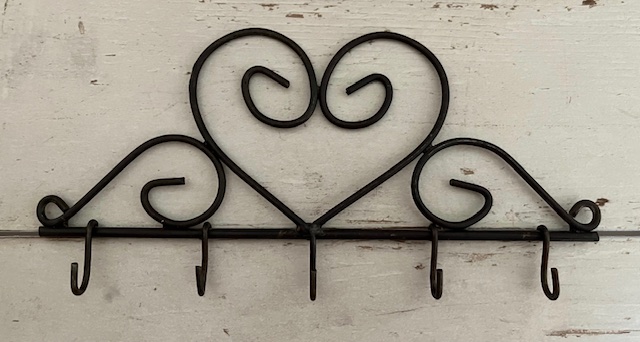 Comptoir de Famille wandrekje met 5 haken, hartvormig