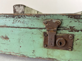 Vintage houten gereedschapskist met twee vakken