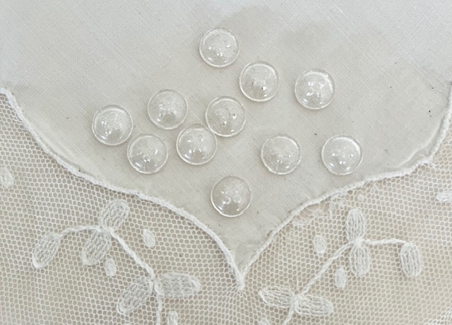 Franse vintage glazen knoopjes