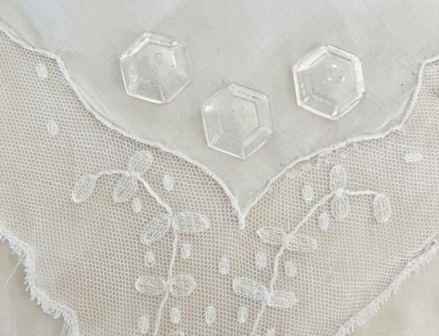 Franse vintage glazen knoopjes