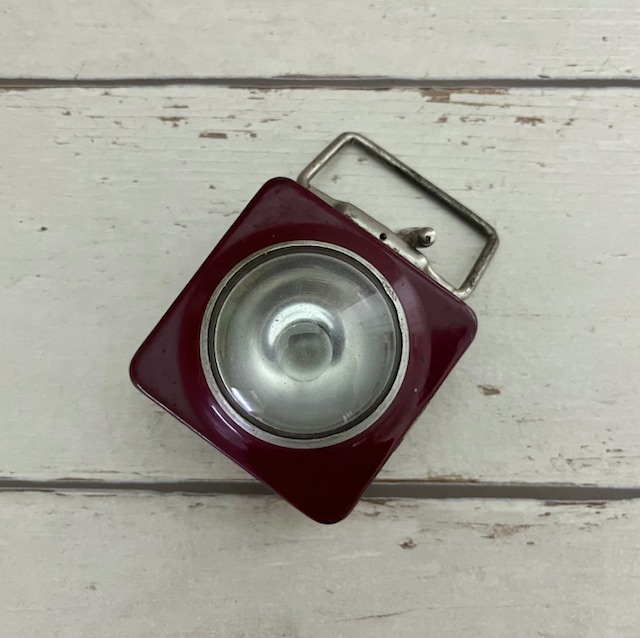 Cipel (Mazda) zaklamp vintage Bordeaux rood jaren 50