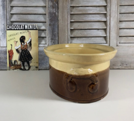 La Bourguignonne grote paté pot met deksel geel / bruin