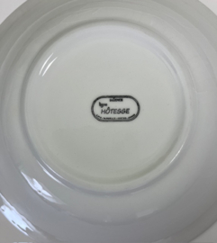 Faience ligne Hôtesse Pallux grote diepe schaal met drie borden. Aanbieding!