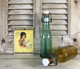 Antiek Frans beugeldop flesje groen flesje