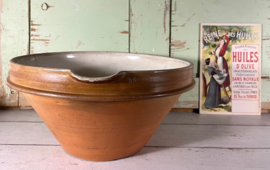 Franse grès aardewerk tian 19e eeuw doorsnede 40 cm