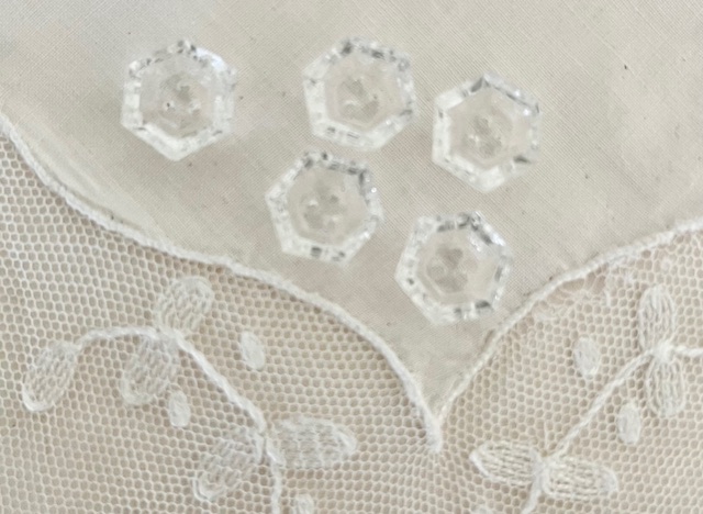 Franse vintage glazen knoopjes
