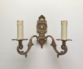 Franse bronzen dubbele wandlamp