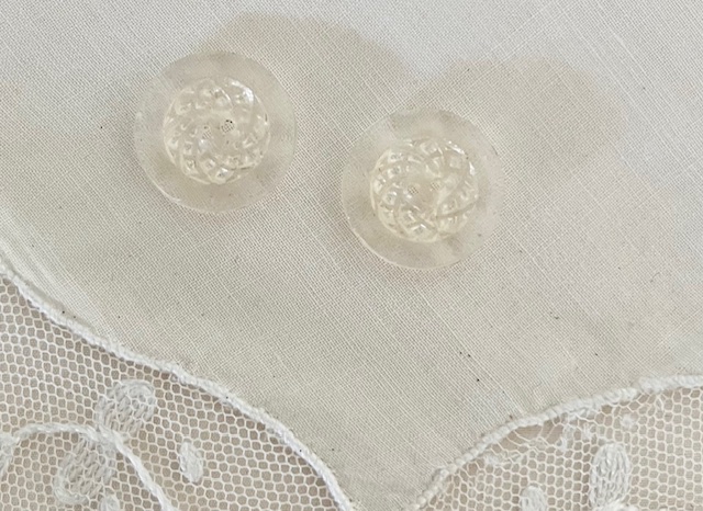 Franse vintage glazen knoopjes